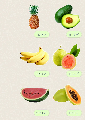 Android application Fruit Stickers for WhatsApp screenshort