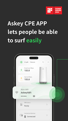Android application Askey 5G CPE Mobile App screenshort