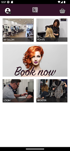 Android application Klickers Hair Salon screenshort