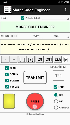 Screenshot of Morse Code Engineer