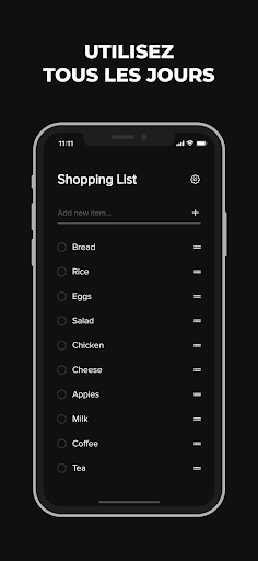 Aperçu de l'application
