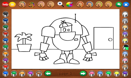 Coloring Book 14: Robots Screen 3