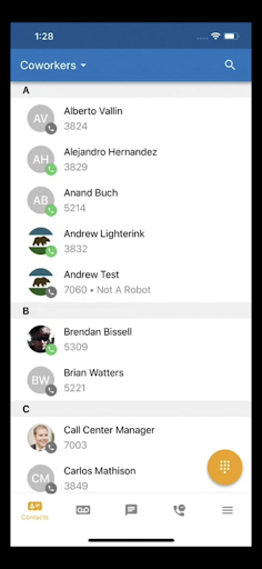 Android application VoiceConnect Mobile screenshort