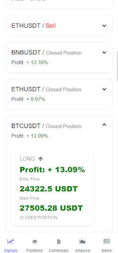 Bitcoin Trading Signals - BTC Screen 2