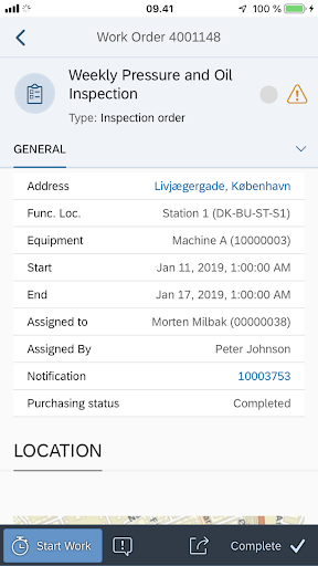 Cementir - Mobile Work Order Screen 2
