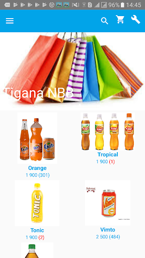 Android application NG Vente screenshort