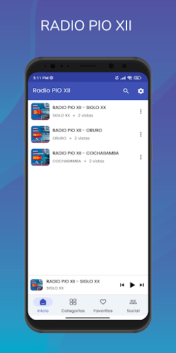 Android application Radio PIO XII Bolivia screenshort