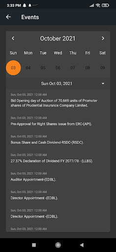 ShareSansar NEPSE App Screen 3