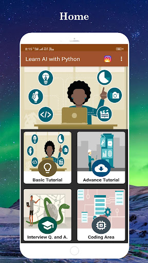 Android application Learn AI with Python screenshort