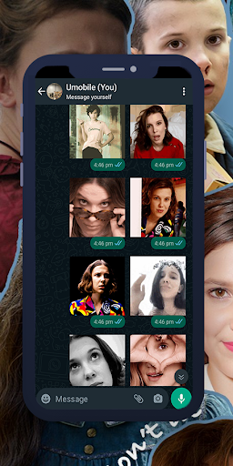 Android application Millie Bobby Brown GIF Sticker screenshort