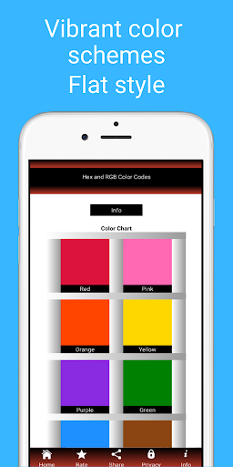 Hex and RGB background color