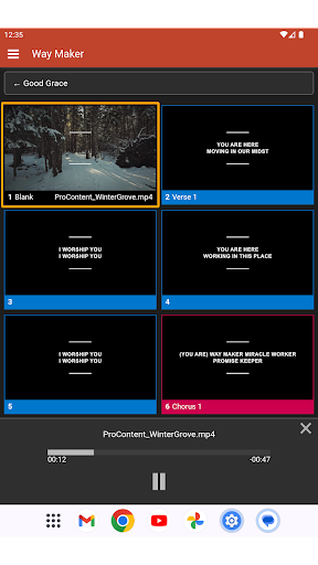 ProRemote for ProPresenter Screen 3