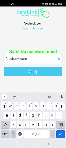 Android application SafeLink - Link Checker screenshort