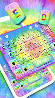 screenshot of Hippy Tie Dye Keyboard Theme