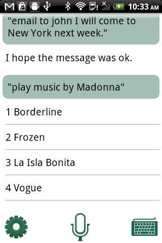 Screenshot of Voice Answer Lite