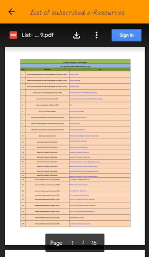 IISER BHOPAL LIBRARY APP Screen 2