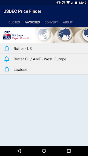 USDEC Commodity Price Finder Screen 3