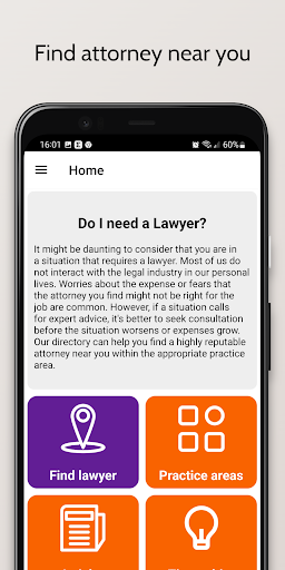 Android application Attorney near me - Hire lawyer screenshort