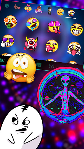 Weird Alien Keyboard Backgroun Screen 3