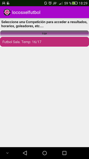 Android application locosxelfutbol screenshort