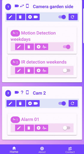 Android application Axis Cam Manager screenshort