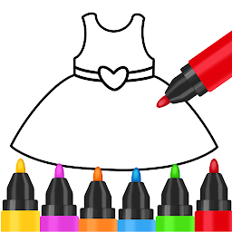Imagen de icono colorear y dibujar para niñas