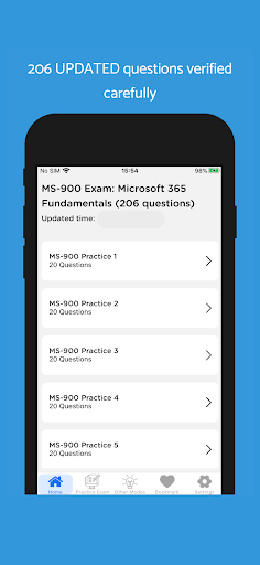 Android application MS-900 Exam 206-Questions 2024 screenshort