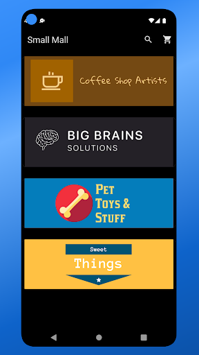 Android application Small Business Mall screenshort
