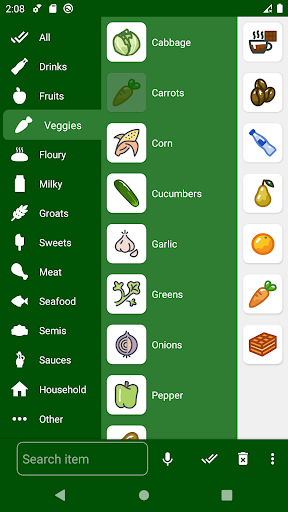 Android application Pocket Basket screenshort