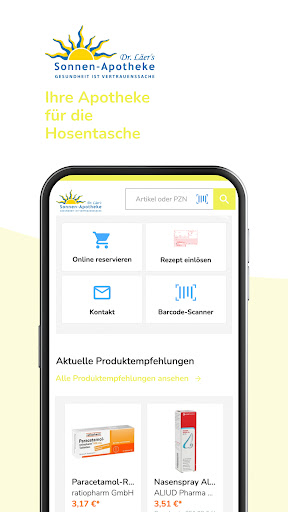 Android application Dr Laeer's Sonnen Apotheke screenshort