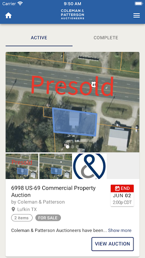 C&P Auctions Screen 3