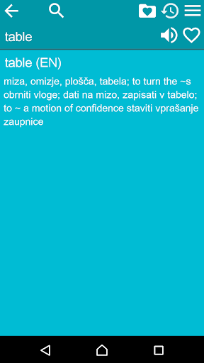 English Slovene Dictionary Screen 3