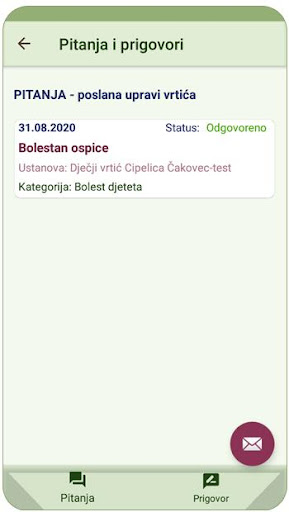 Evrtić -aplikacija rad vrtića Screen 3