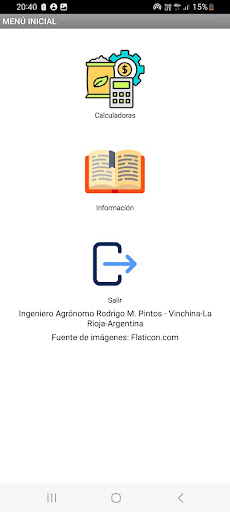 Android application Calculadora Agricola screenshort