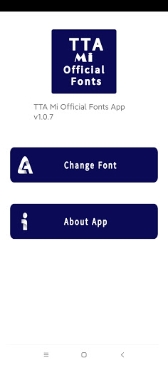 Android application TTA Mi Official Myanmar Unicod screenshort