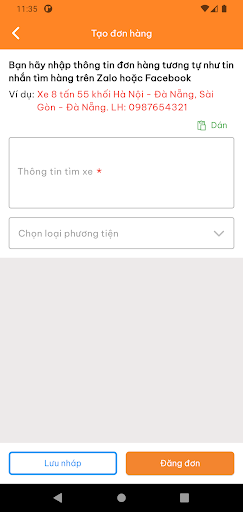 Sàn vận tải Screen 3