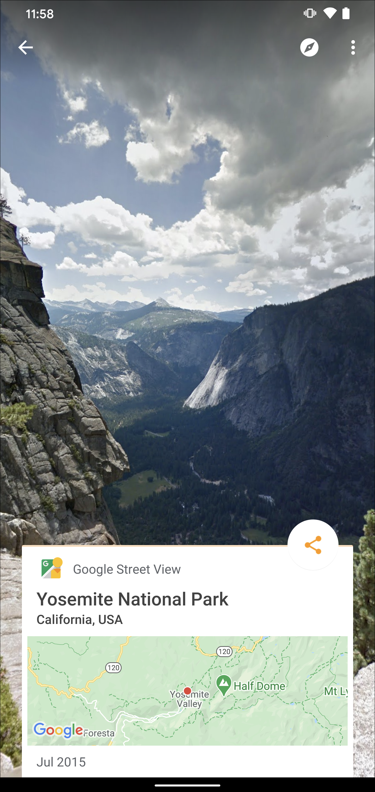 Android application Google Street View screenshort