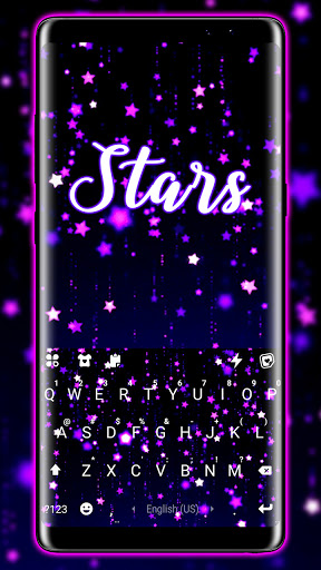 Android application Shiny Stars Keyboard Backgroun screenshort