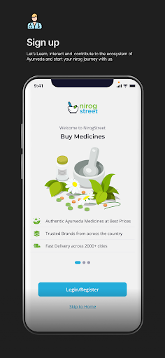 Android application NirogStreet screenshort