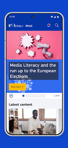 EPALE Adult Learning in Europe Screen 2