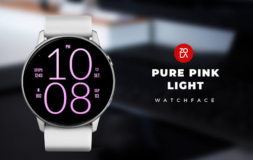 Android application Pure Pink Light Watch Face screenshort