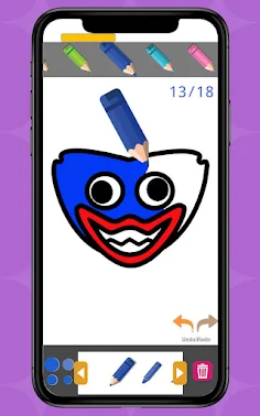 Rainbow Monster Coloring ASMR - Screenshot 3