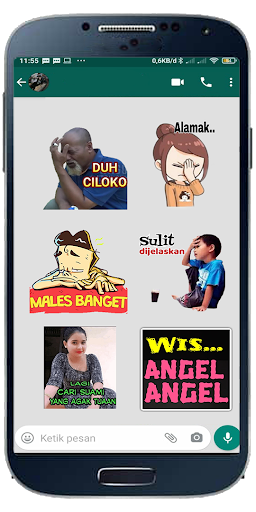 Stiker WA Perang Gambar Kocak Lucu WAStickerApps