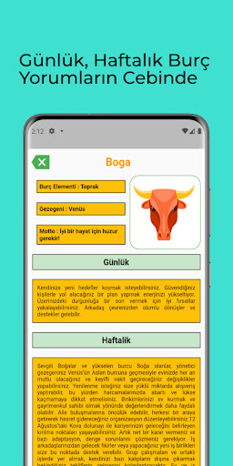 Android application Burç Cepte screenshort