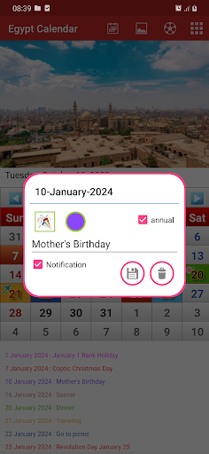 Egypt Calendar 2024 Screen 2