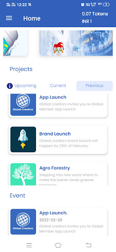 Android application Global Creators screenshort