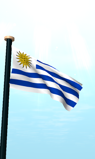 Uruguay Flag 3D Live Wallpaper Screen 2