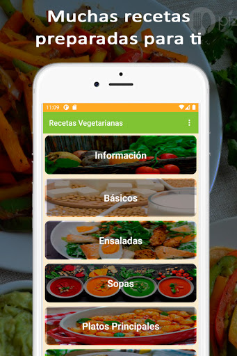 Android application Recetas Vegetarianas screenshort