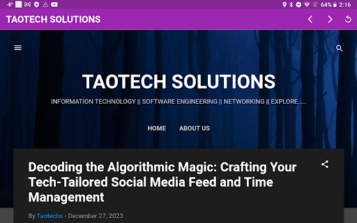 Taotech Solutions Screen 2