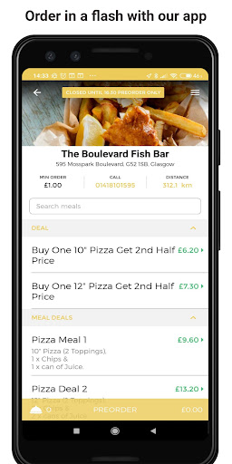 Android application The Boulevard Fish Bar screenshort